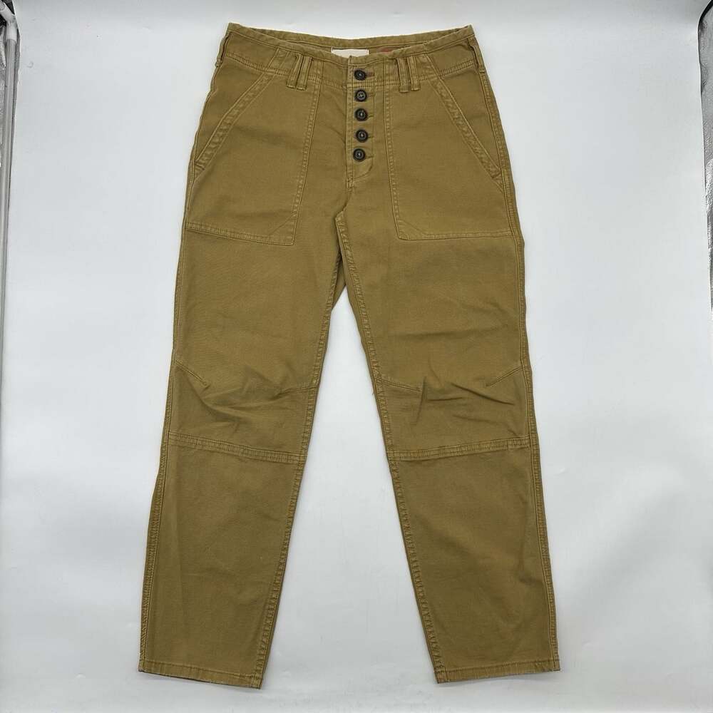 By Anthropologie The Wanderer Size 28 Canvas Chino Utility Button Fly Pants